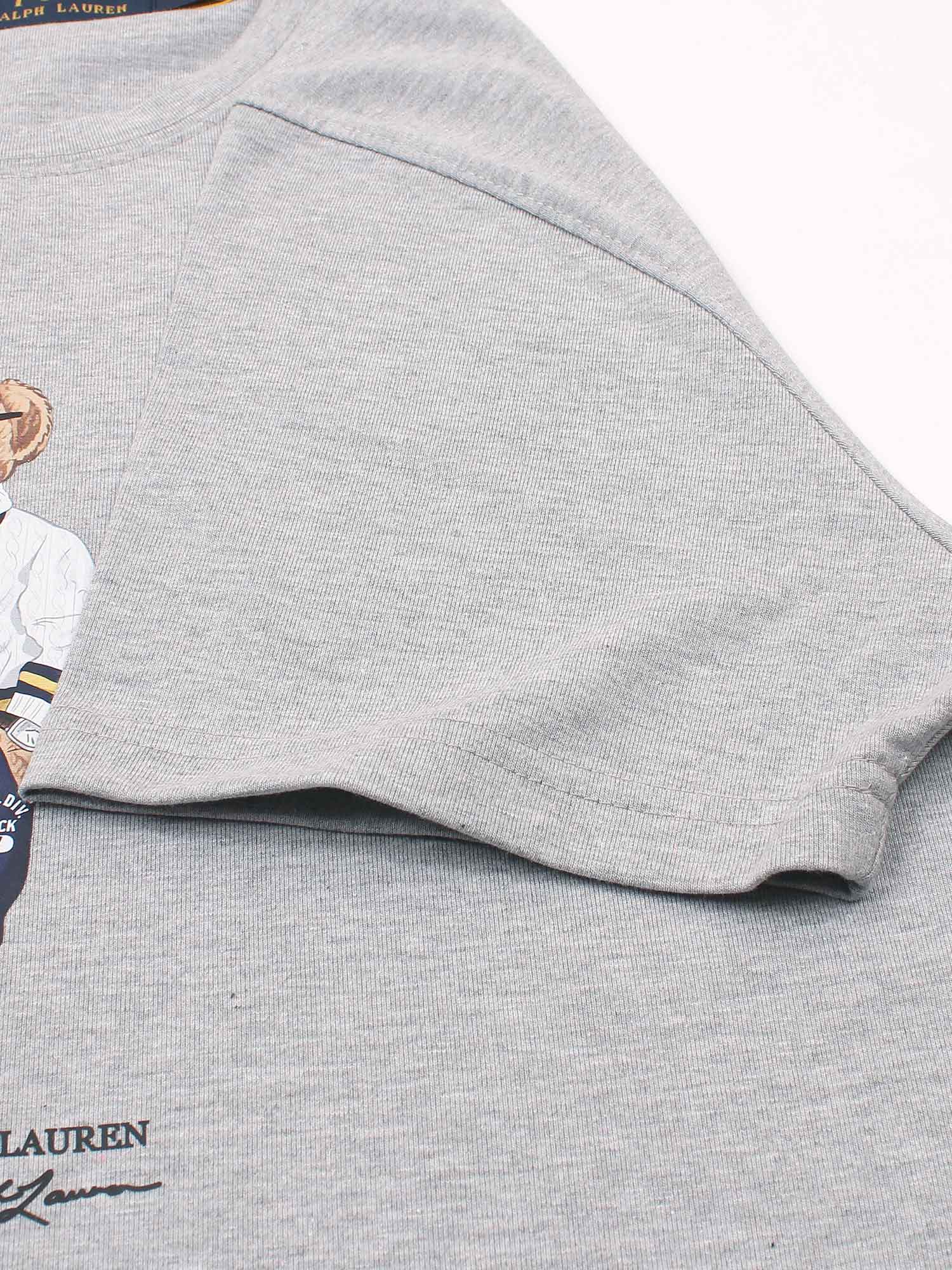 Brandahub T-shirts PRL bear T Shirt-heather grey