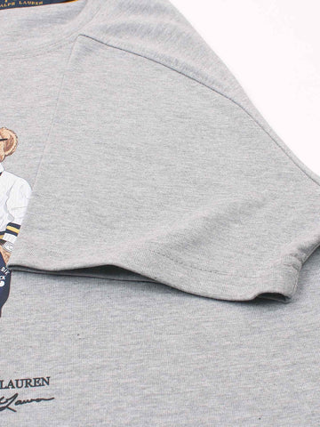 Brandahub T-shirts PRL bear T Shirt-heather grey