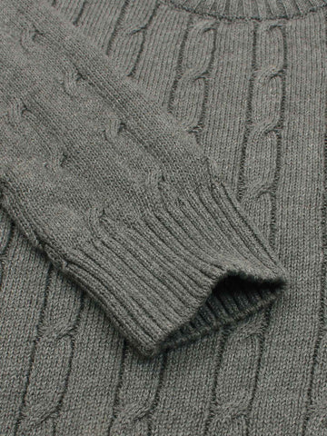 Brandahub sweaters RL Cable-Knit Cotton Sweater (dark heather grey)
