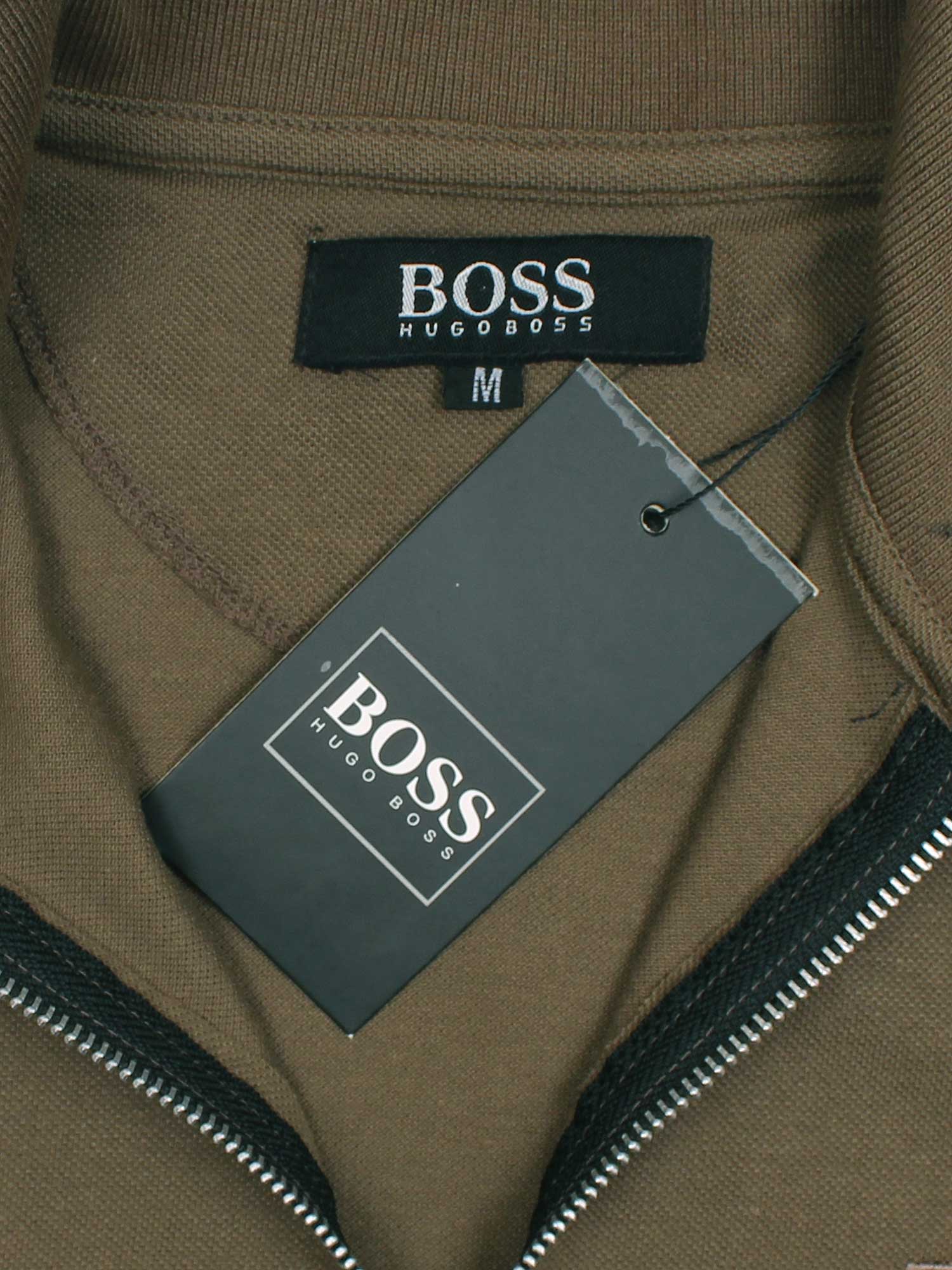Hb zip polo-olive green