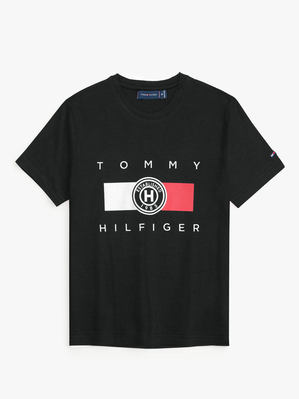 Th printed flag tshirt-black