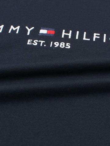 Brandahub T-shirts premium th embroidery t-shirt navy blue