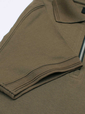 Hb zip polo-olive green