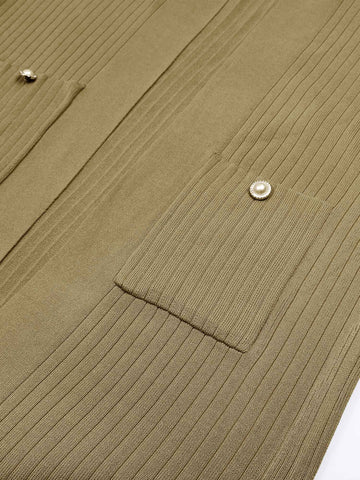 The Allure 3-Piece Textured Knit Set (khaki)