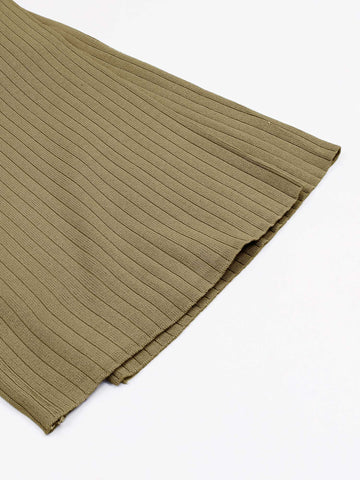 The Allure 3-Piece Textured Knit Set (khaki)