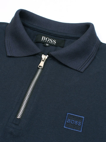 Hb zip polo-Navy blue