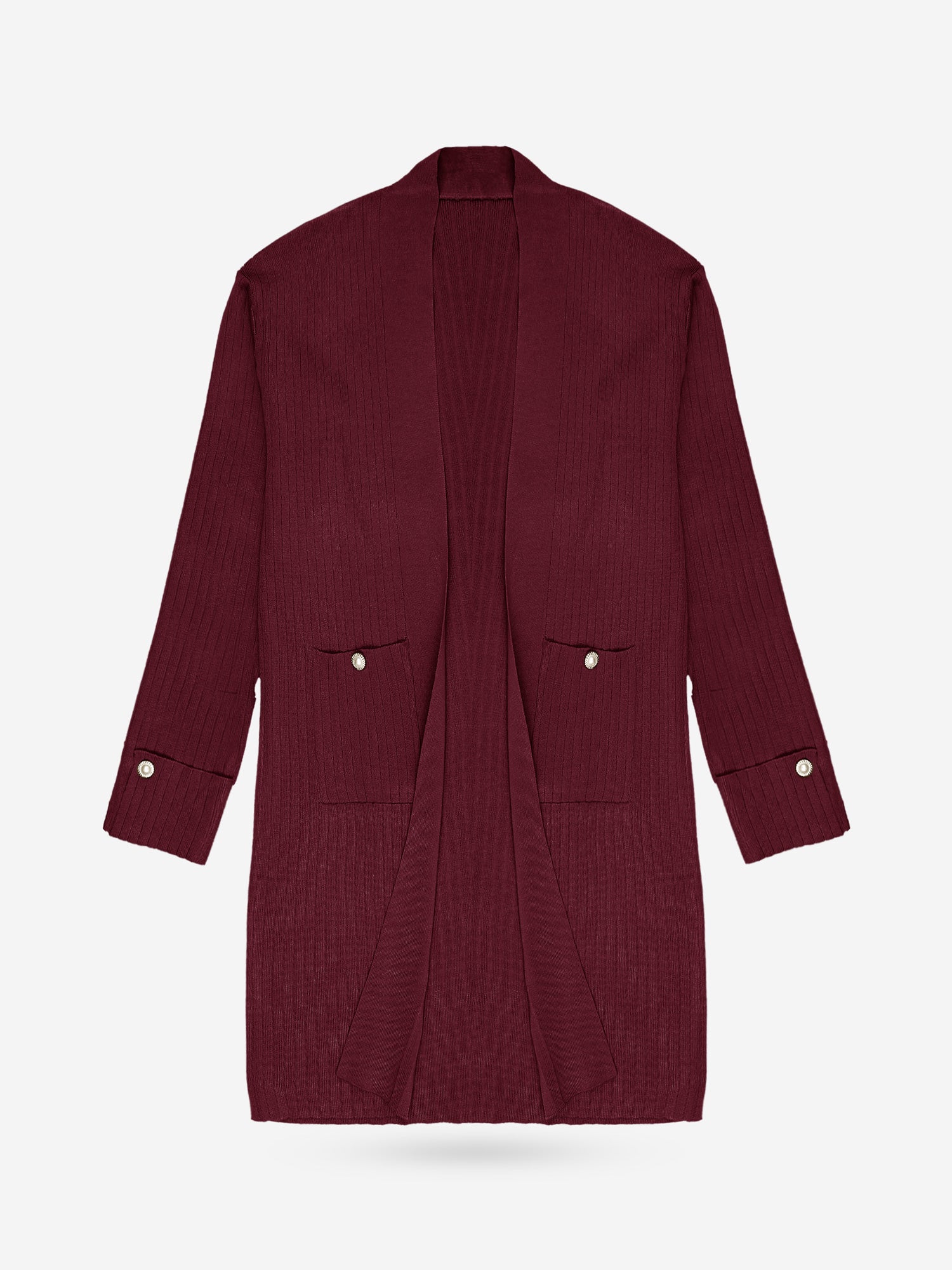 The Allure 3-Piece Textured Knit Set (Burgundy)