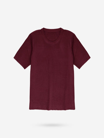 The Allure 3-Piece Textured Knit Set (Burgundy)