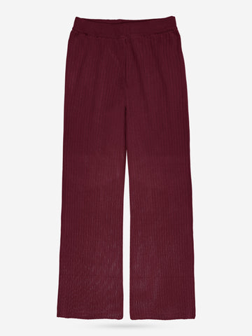 The Allure 3-Piece Textured Knit Set (Burgundy)