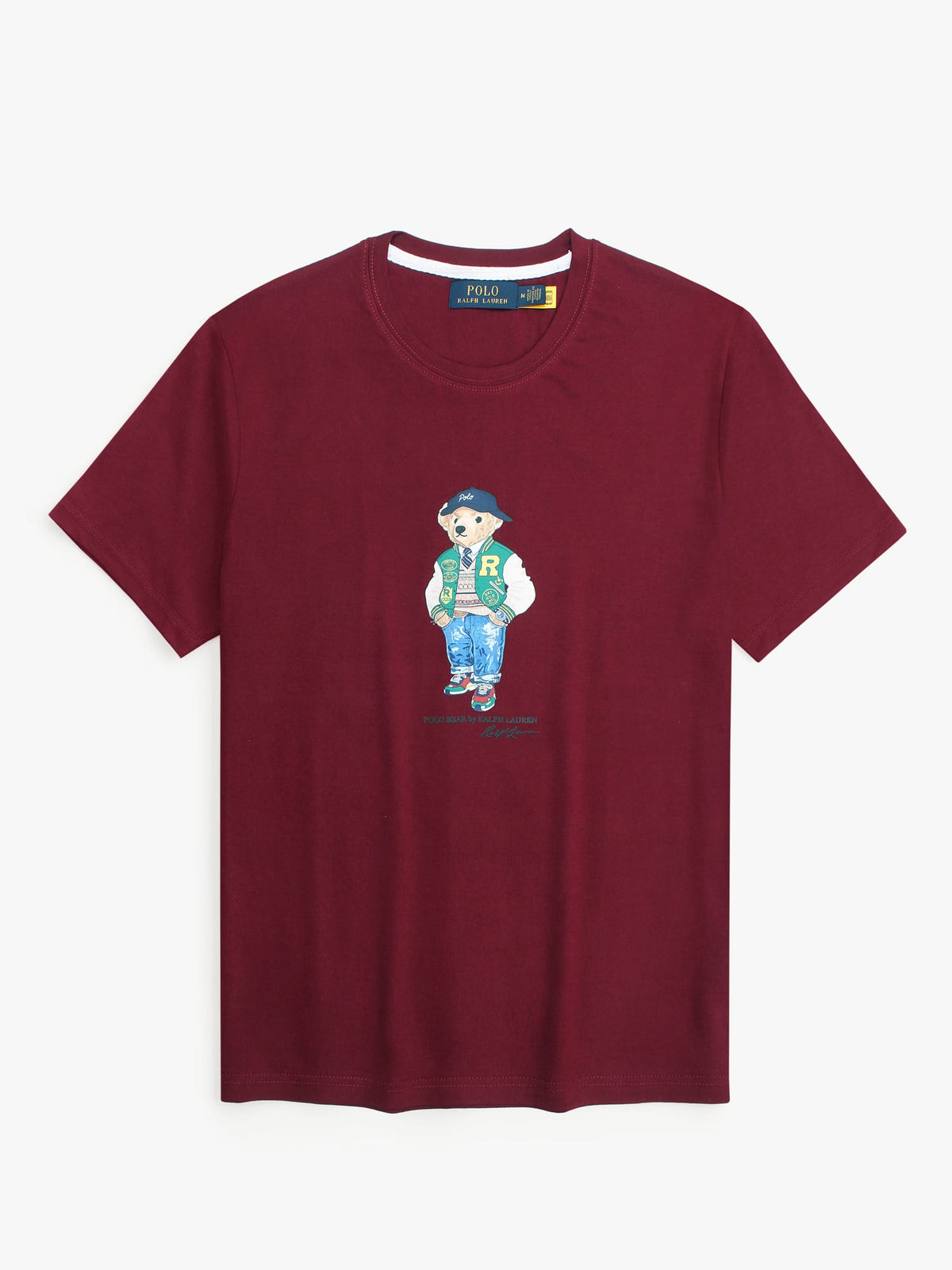 PRL bear T Shirt-Maroon