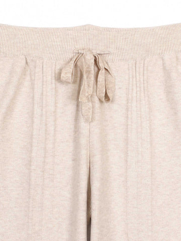 The Sweetheart Ribbed Knit Set (beige)