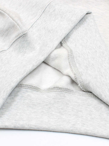 premium Rl triple pony Fleece hoodie (light heather grey)