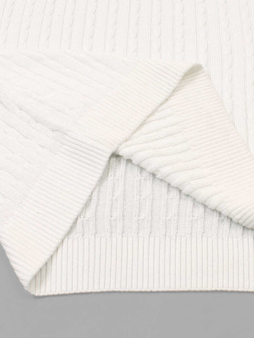 Brandahub polo shirts RL cable knit polo-white