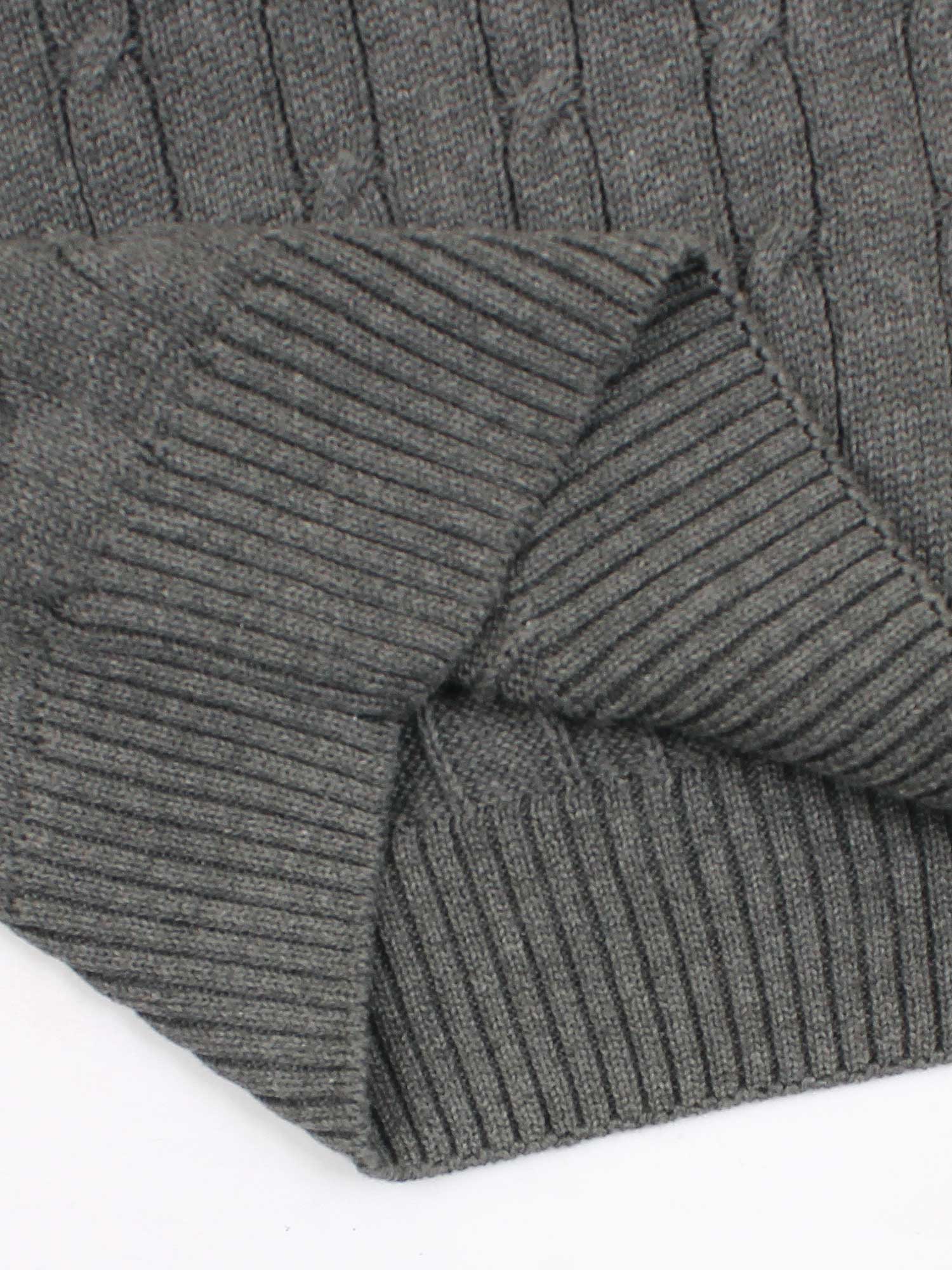 Brandahub sweaters RL Cable-Knit Cotton Sweater (dark heather grey)