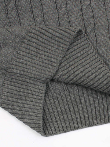 Brandahub sweaters RL Cable-Knit Cotton Sweater (dark heather grey)