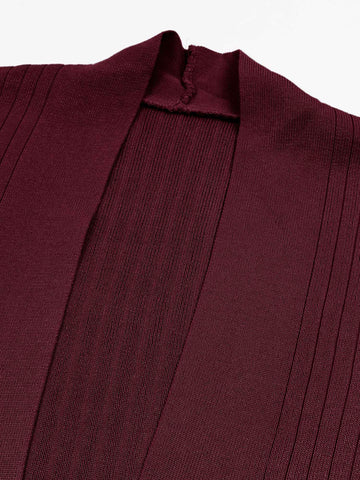 The Allure 3-Piece Textured Knit Set (Burgundy)