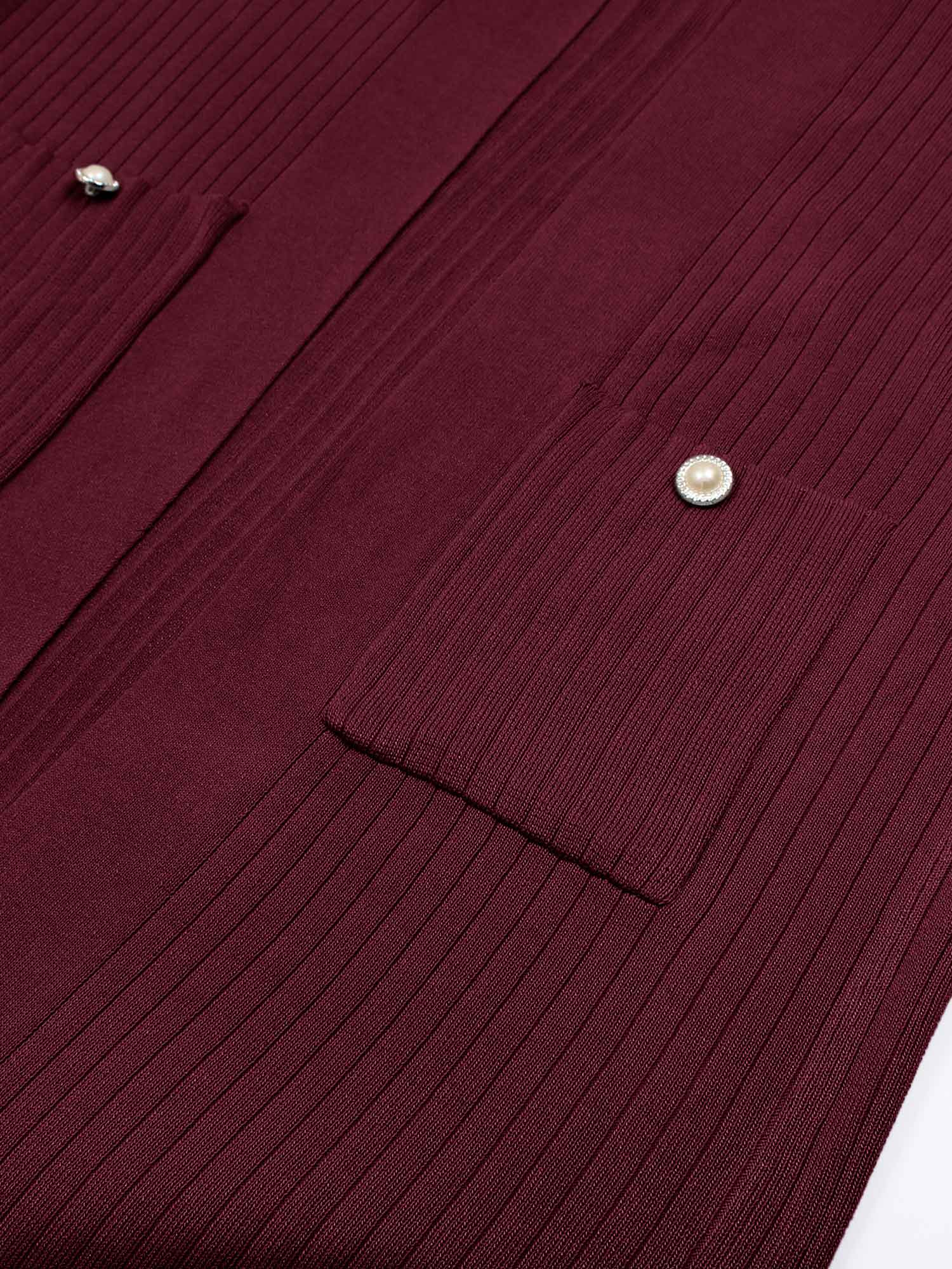 The Allure 3-Piece Textured Knit Set (Burgundy)