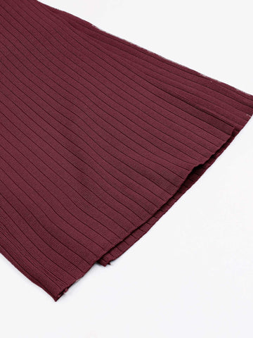 The Allure 3-Piece Textured Knit Set (Burgundy)