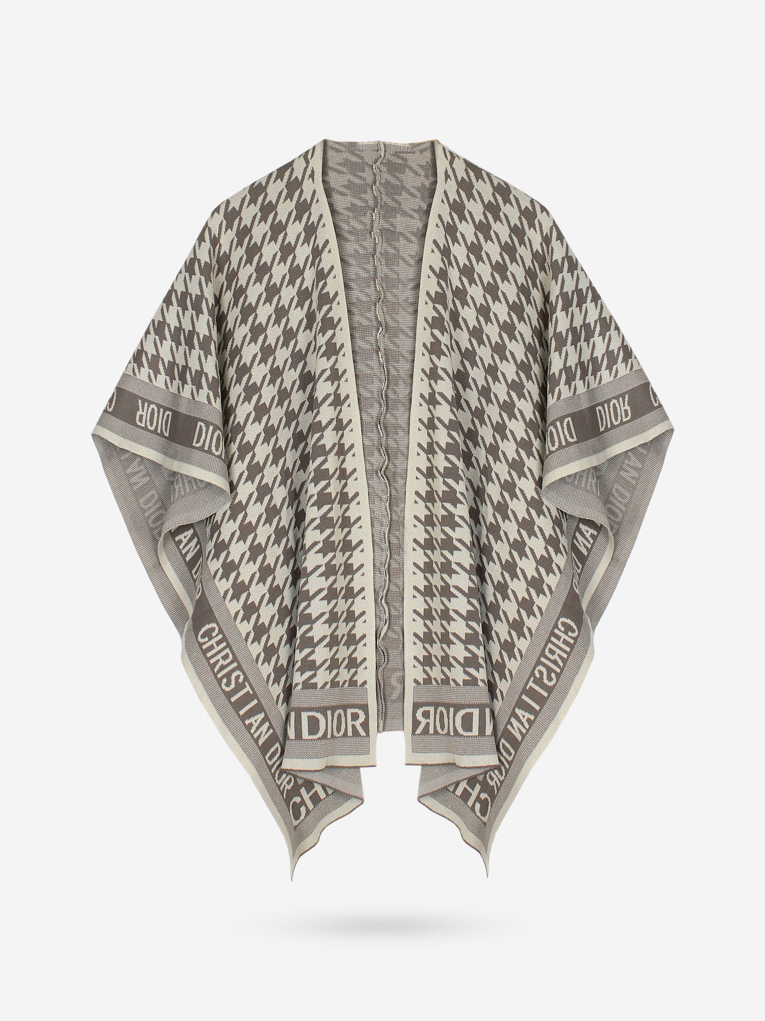 The Legacy Houndstooth Poncho Set (Taupe)