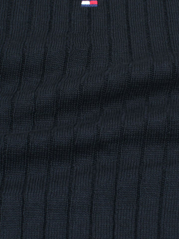 Th knit polo- black