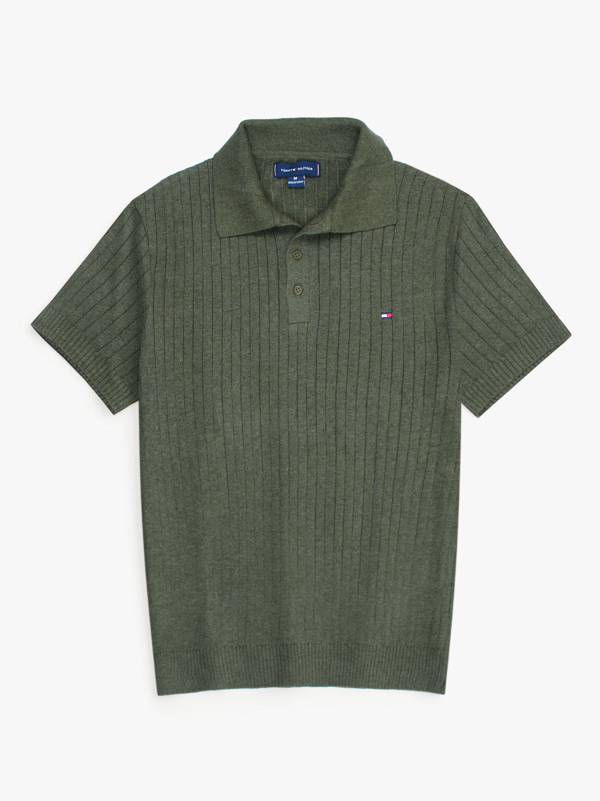 Th knit polo- olive green