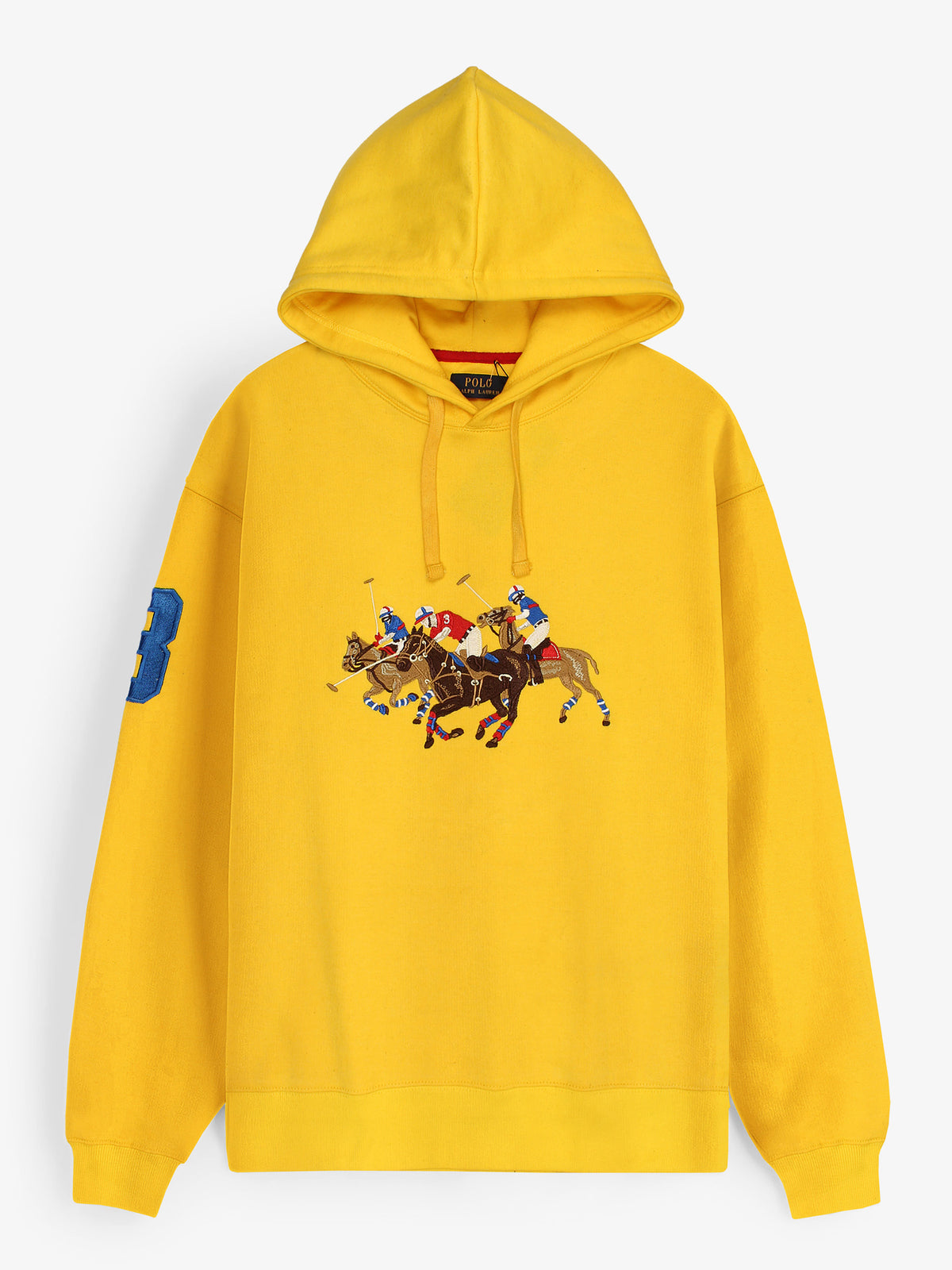 premium Rl triple pony Fleece hoodie (yellow)