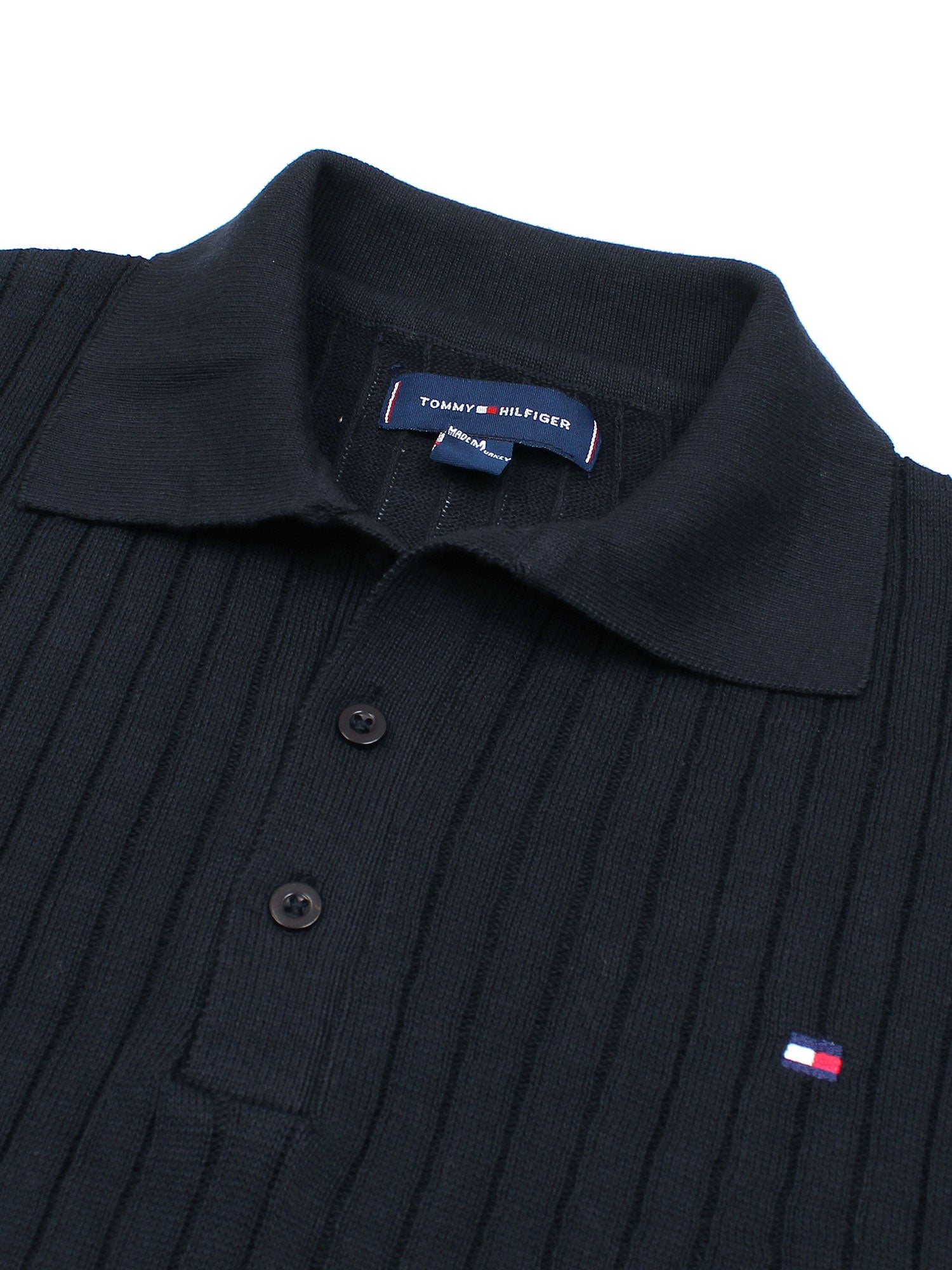 Th knit polo- black