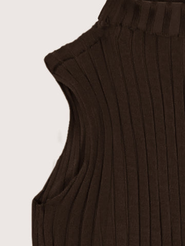 The Mayfair 3-Piece Layering Knit Set (Chocolate Brown)