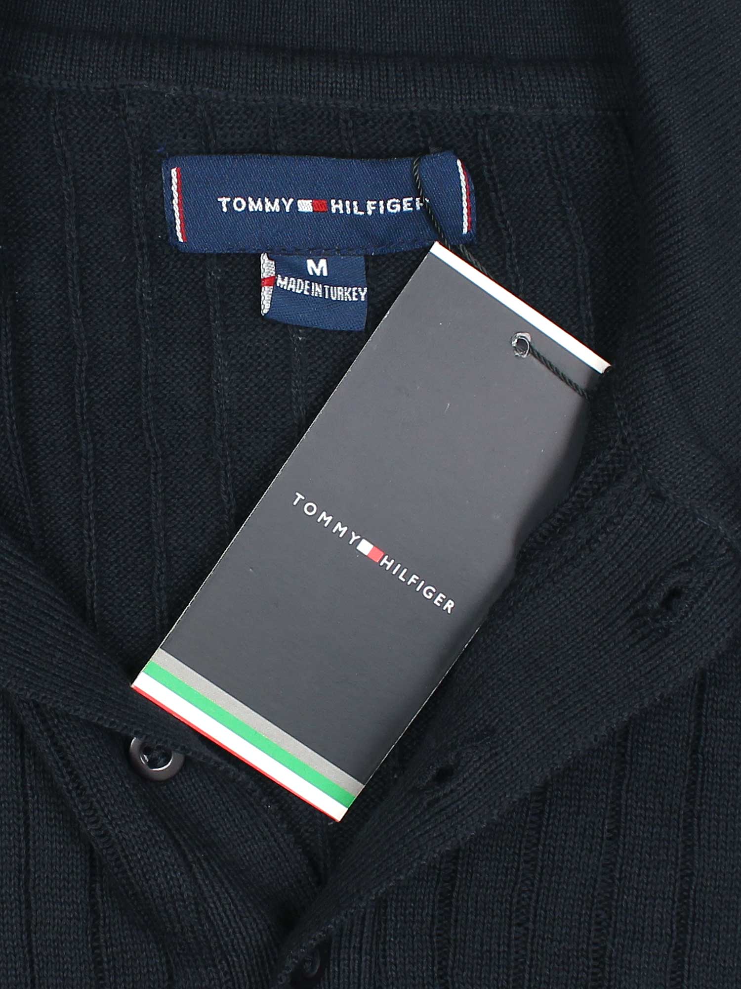 Th knit polo- black