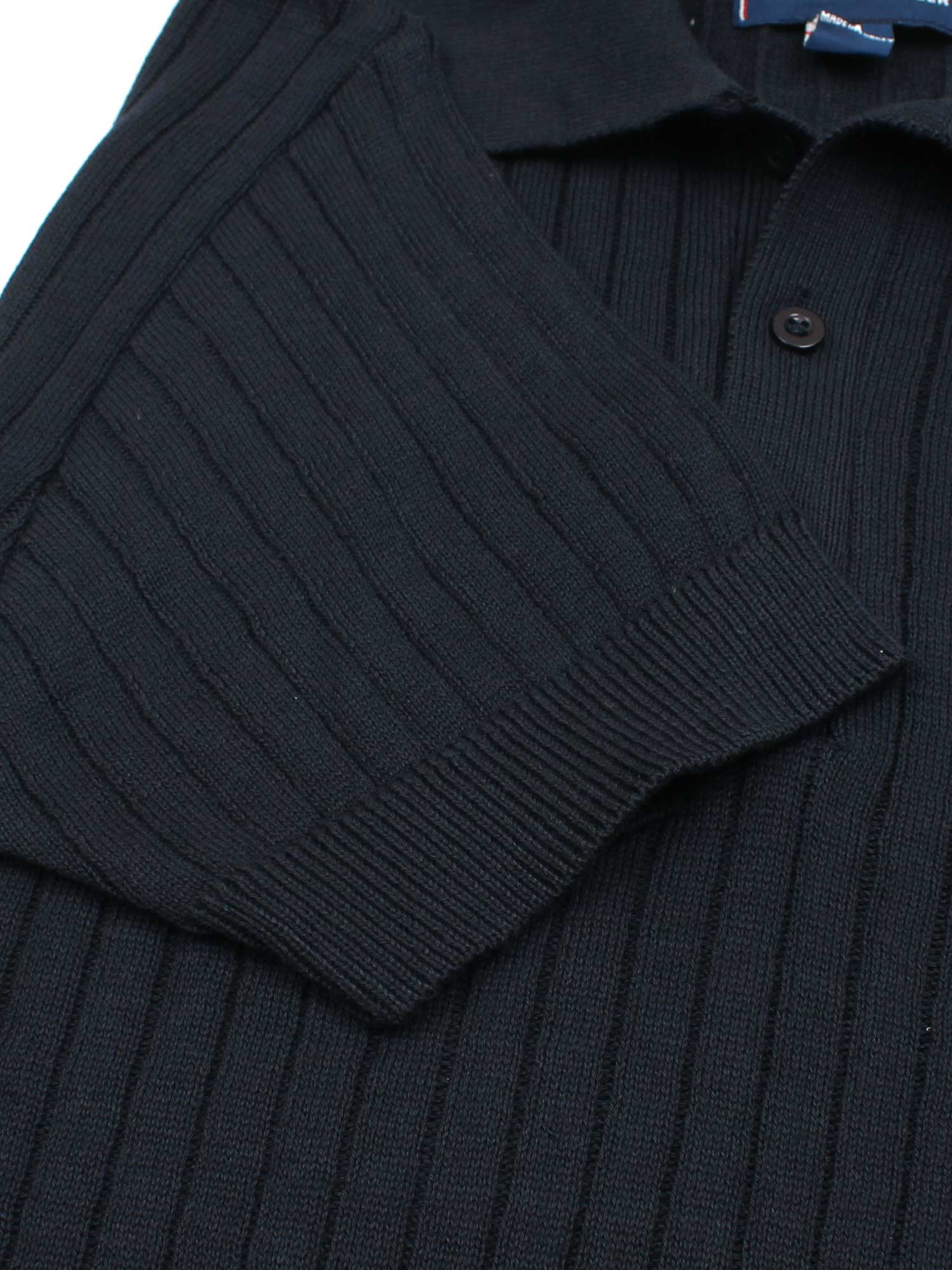 Th knit polo- black