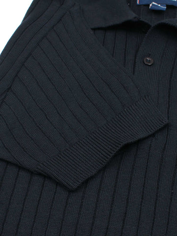 Th knit polo- black