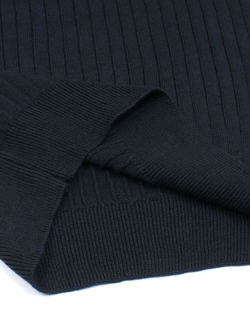 Th knit polo- black