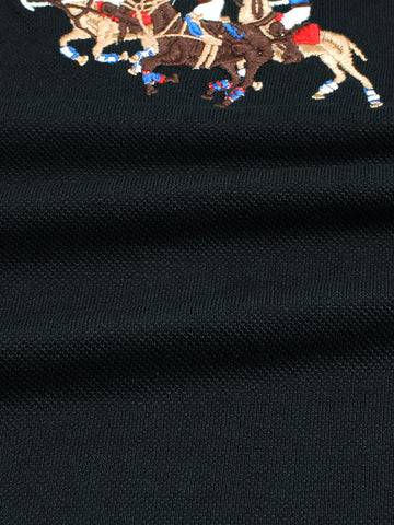 RL triple pony polo- black