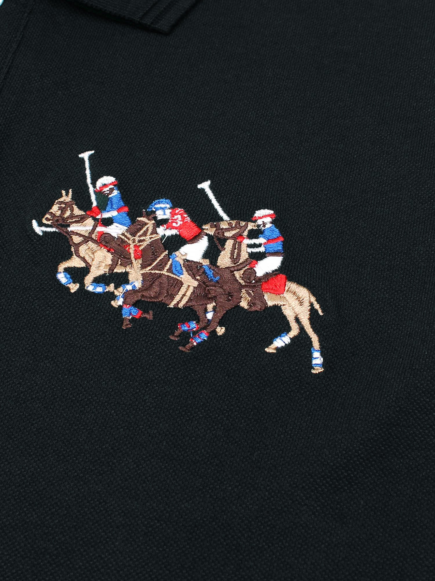 RL triple pony polo- black