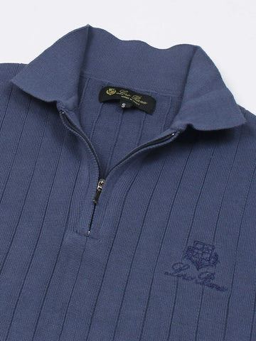 LP knit polo-blue