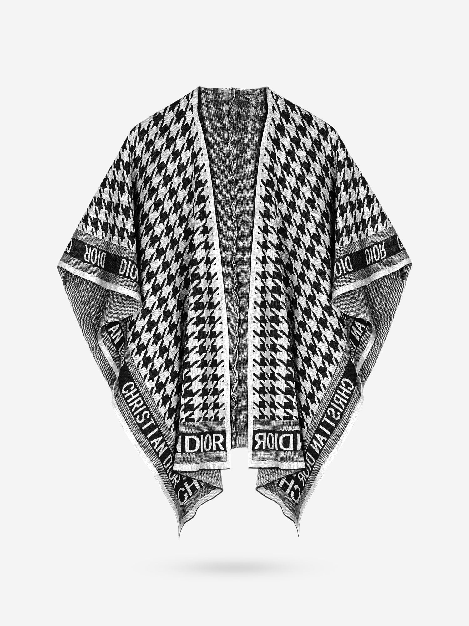 The Legacy Houndstooth Poncho Set (Black)