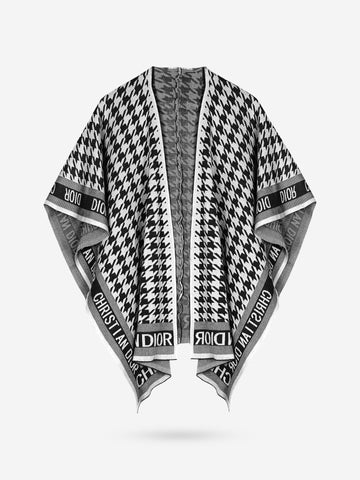 The Legacy Houndstooth Poncho Set (Black)