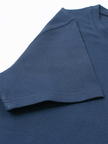Ao Printed tshirt-navy blue