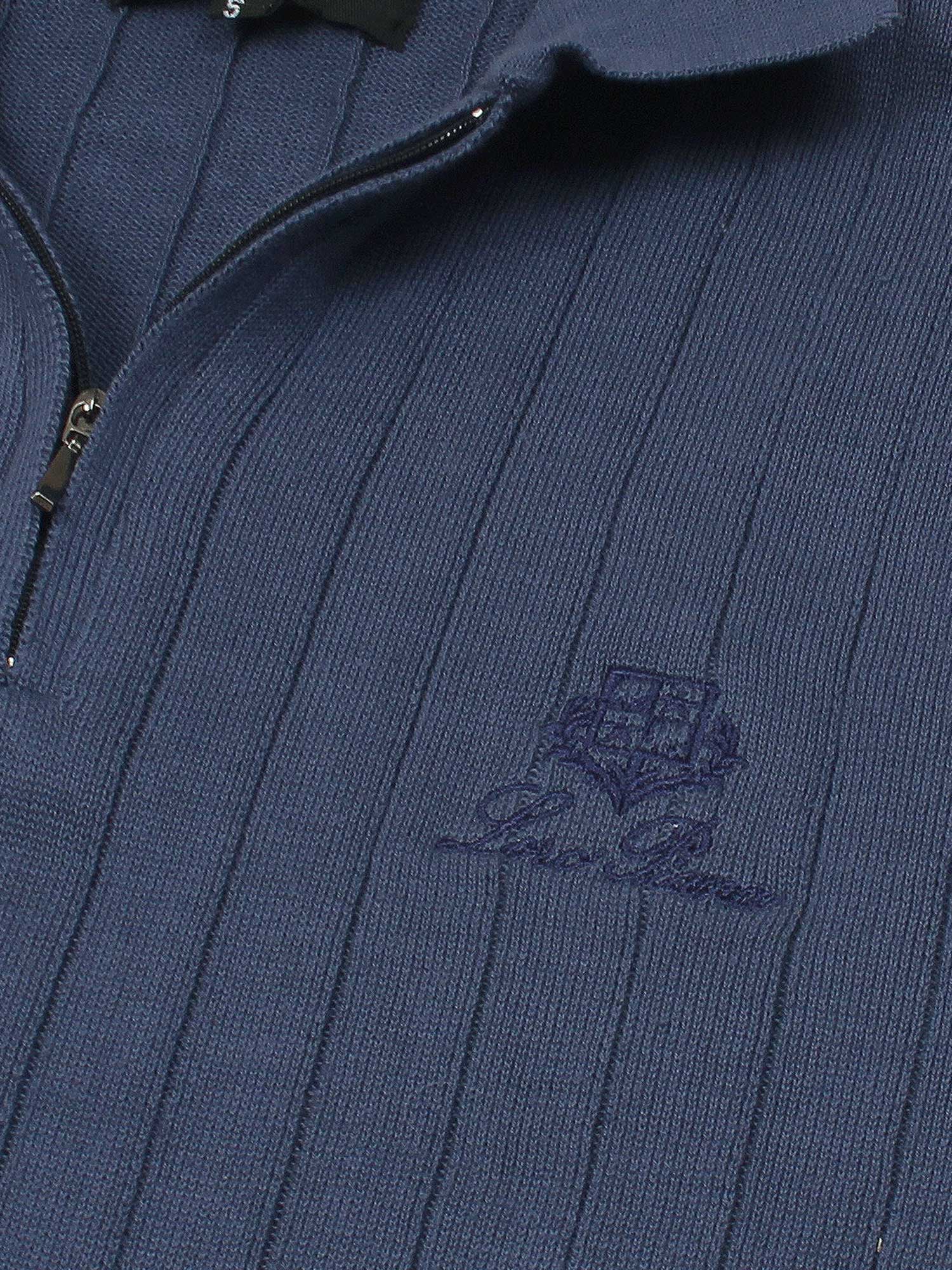 LP knit polo-blue
