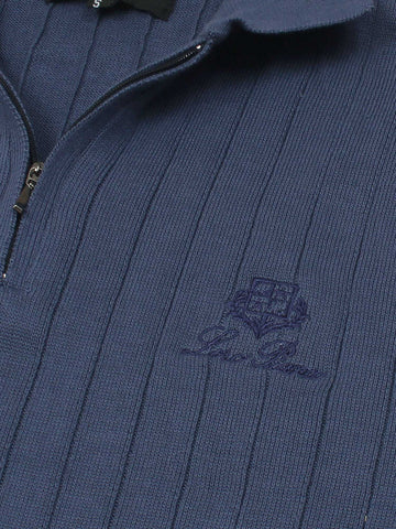 LP knit polo-blue