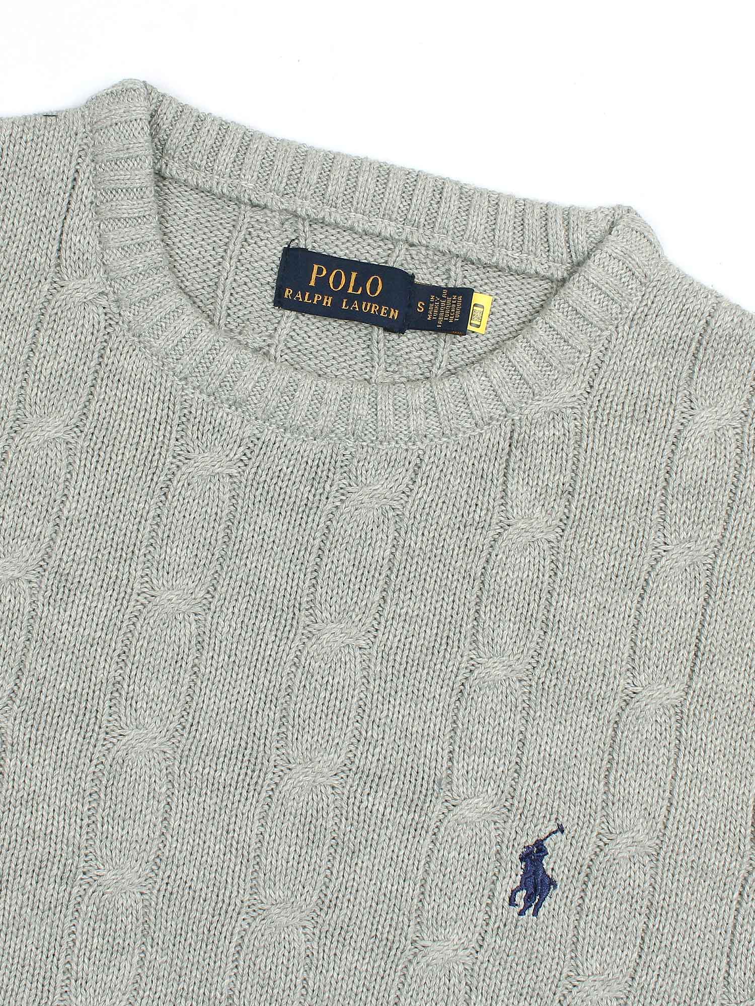 Brandahub sweaters RL Cable-Knit Cotton Sweater (light heather grey)
