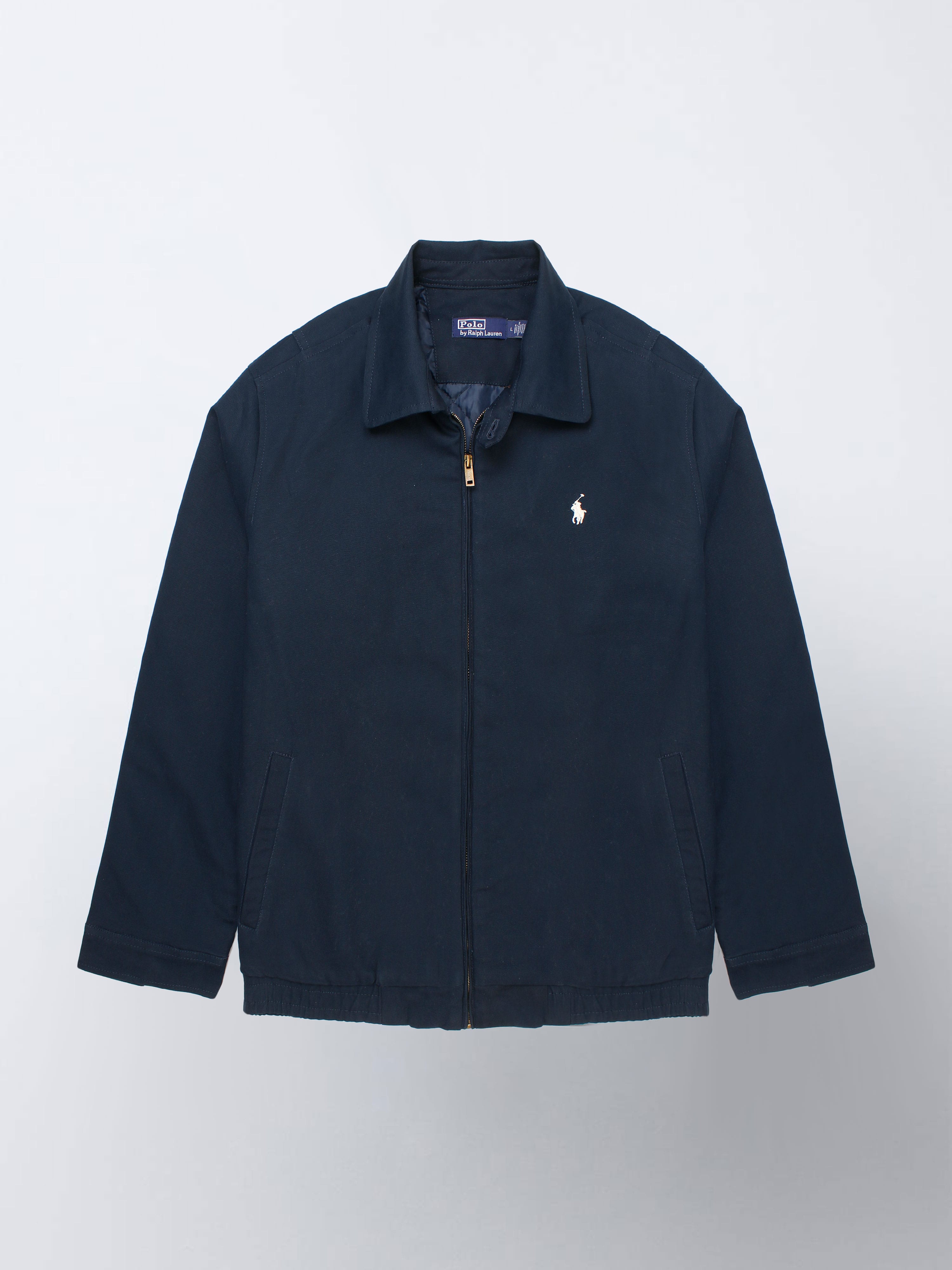 Brandahub Cotton Jackets PRL Cotton Twill Jacket (collar) (Navy blue)