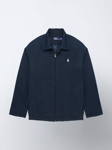Brandahub Cotton Jackets PRL Cotton Twill Jacket (collar) (Navy blue)