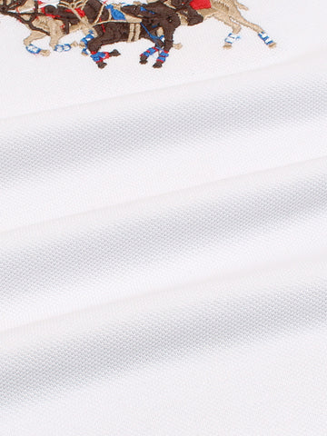 RL triple pony polo-white
