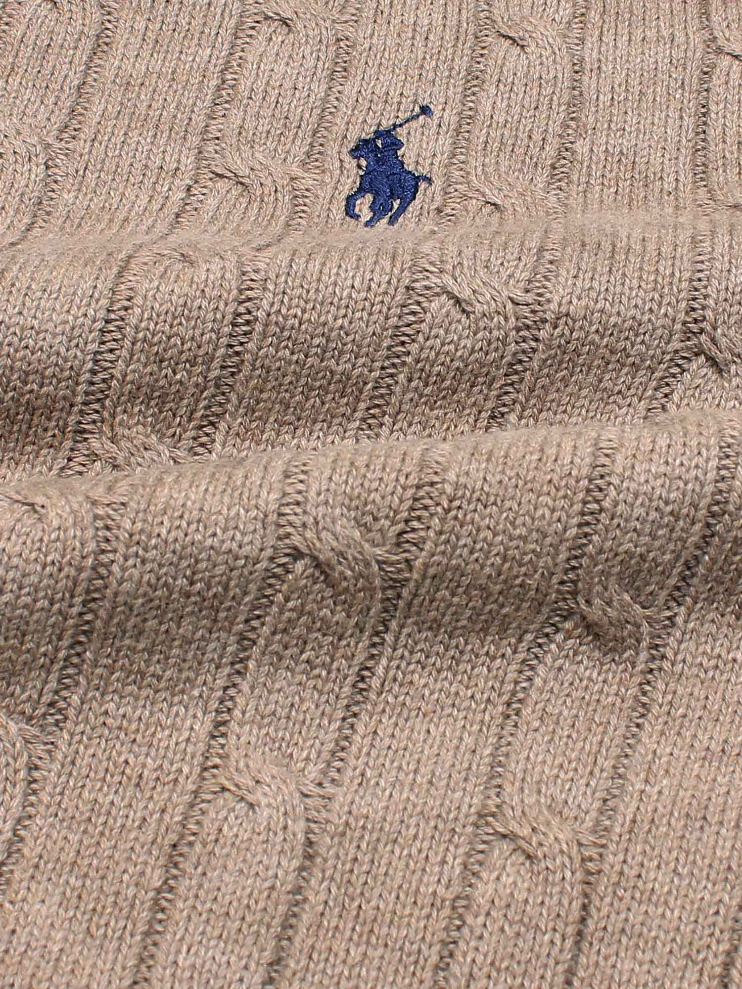 RL Cable-Knit Cotton Sweater (taupe)