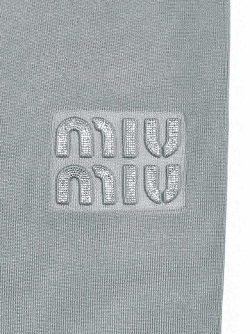The mumu Crystal-Embellished Knit Set (grey)