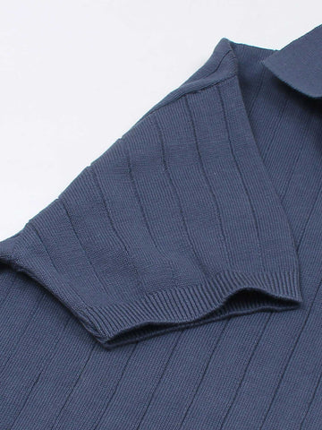 LP knit polo-blue