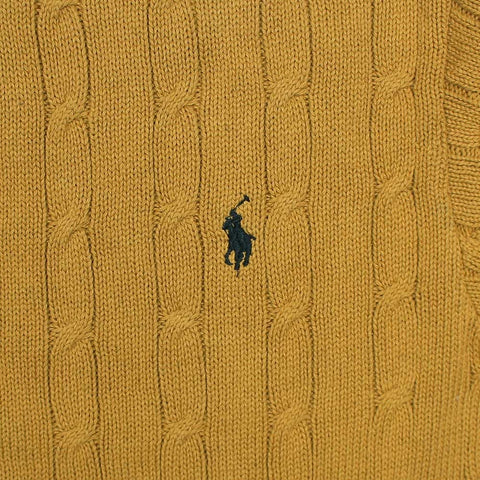 RL Cable-Knit Cotton Sweater (mustard)