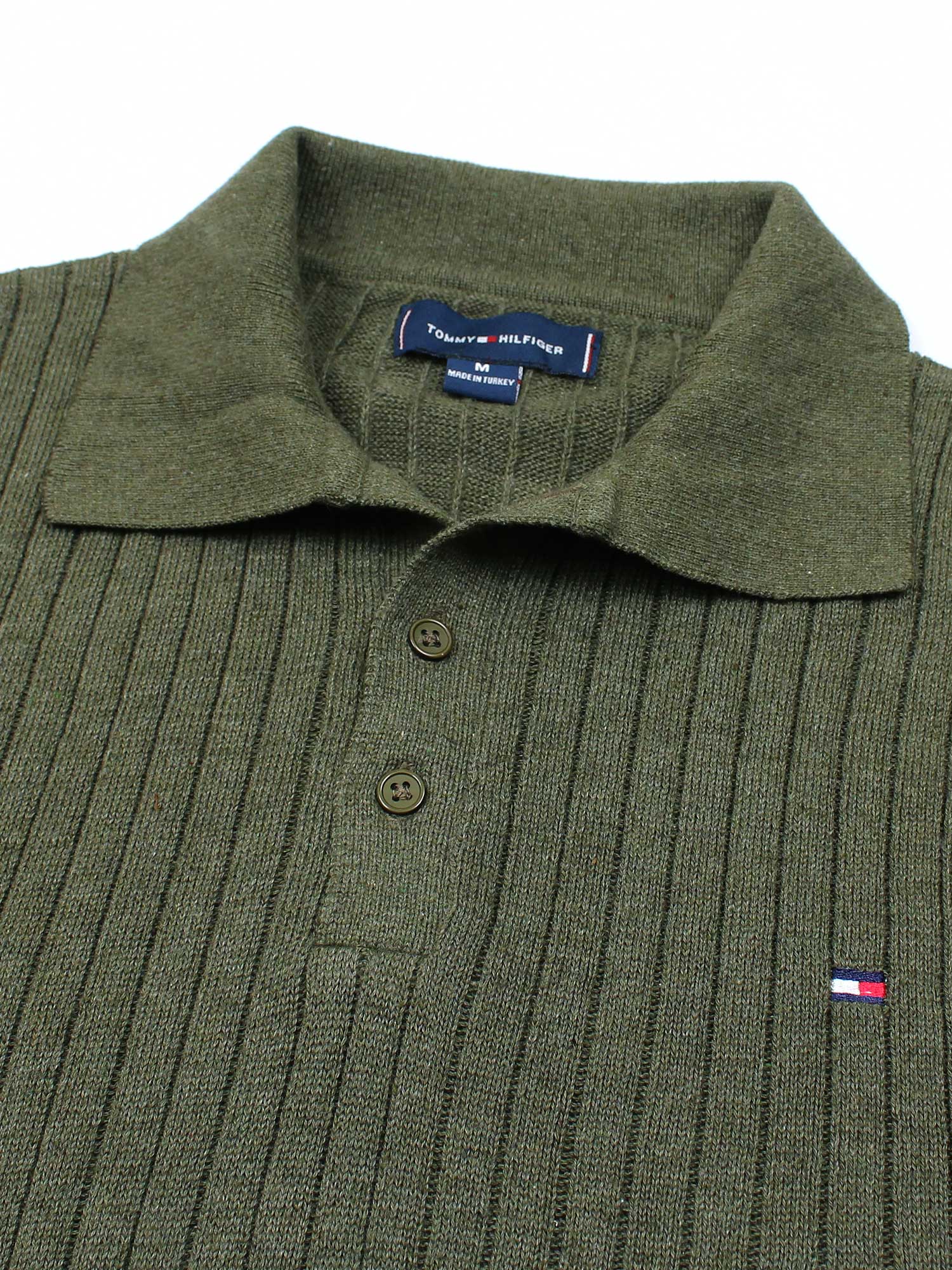 Th knit polo- olive green