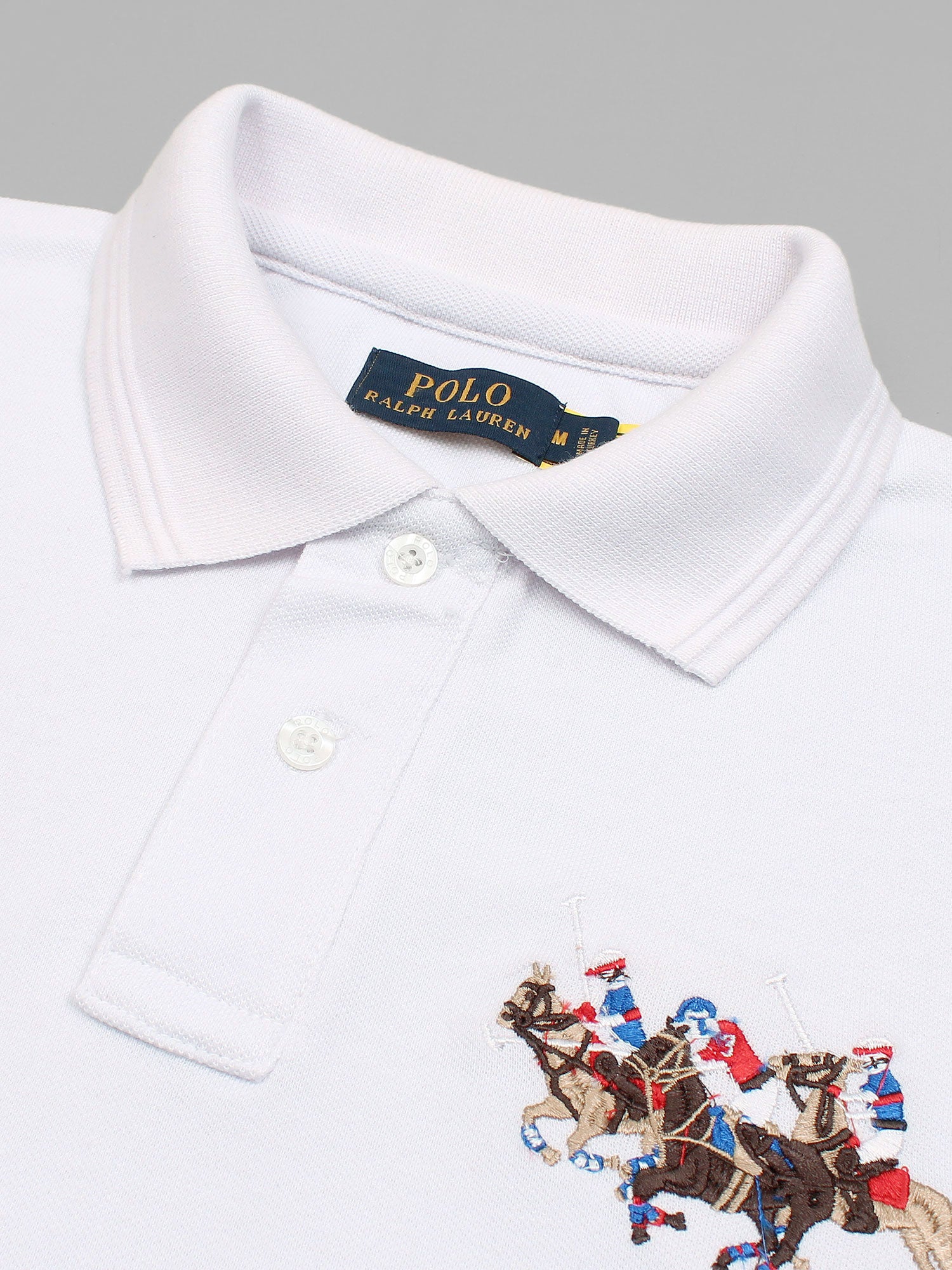 RL triple pony polo-white